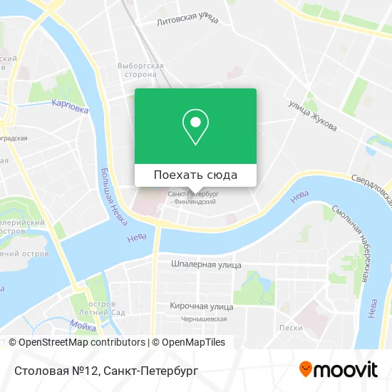 Карта Столовая №12