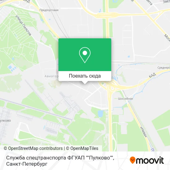 Карта Служба спецтранспорта ФГУАП ""Пулково""