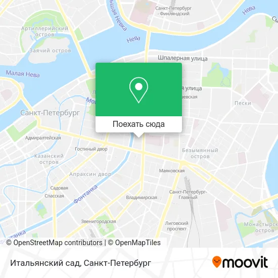 Карта Итальянский сад