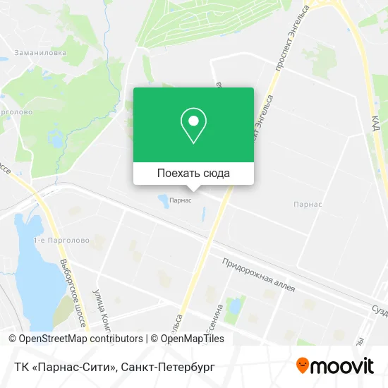 Карта ТК «Парнас-Сити»