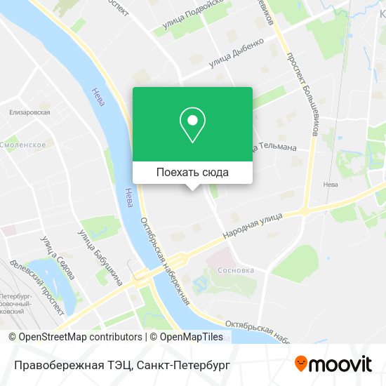Карта Правобережная ТЭЦ