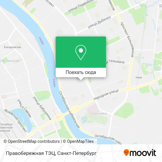 Карта Правобережная ТЭЦ