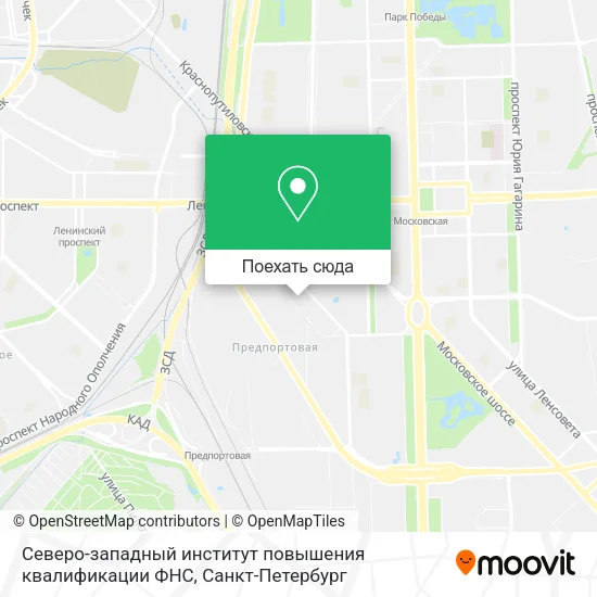 Карта Северо-западный институт повышения квалификации ФНС