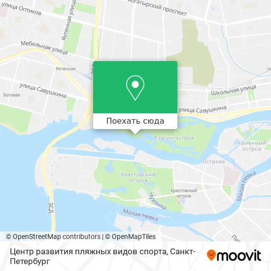 Карта Центр развития пляжных видов спорта
