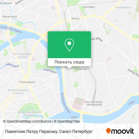 Карта Памятник Петру Первому