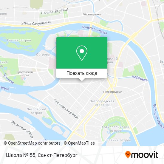 Карта Школа № 55