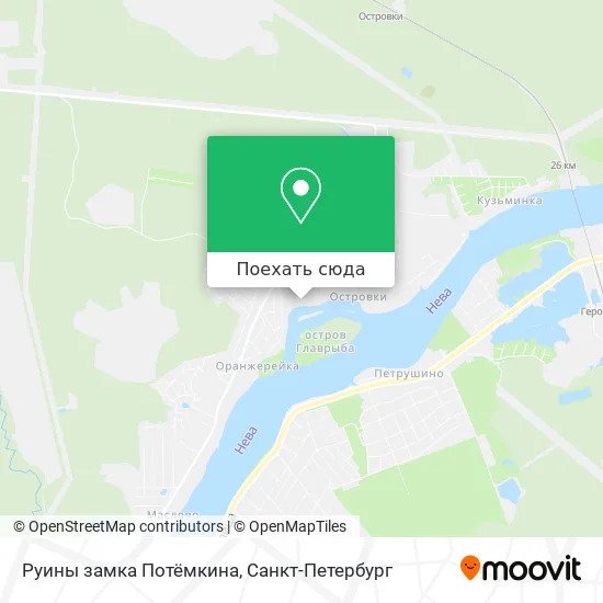 Карта Руины замка Потёмкина