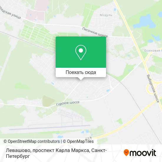 Карта Левашово, проспект Карла Маркса