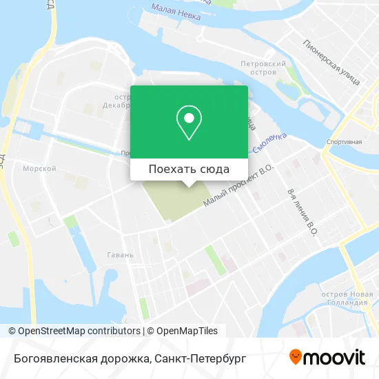 Карта Богоявленская дорожка