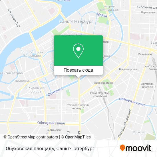 Карта Обуховская площадь
