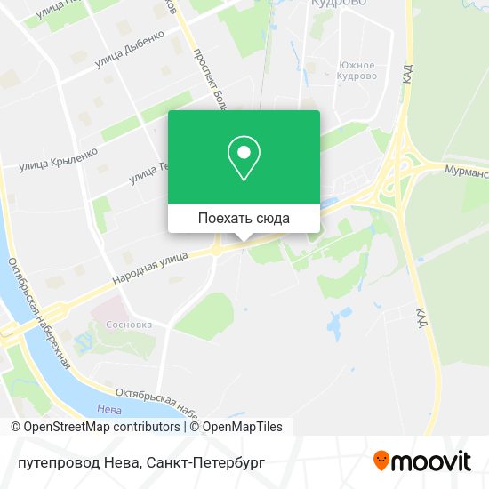 Карта путепровод Нева