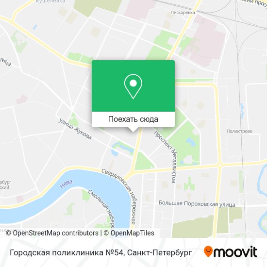 Карта Городская поликлиника №54