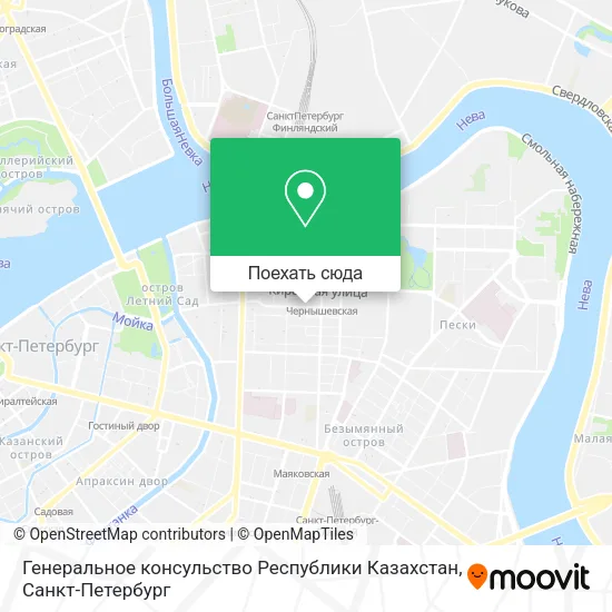 Карта Генеральное консульство Республики Казахстан