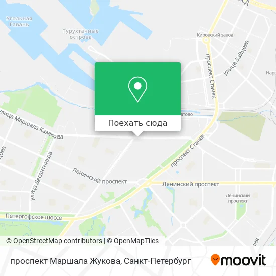 Карта проспект Маршала Жукова