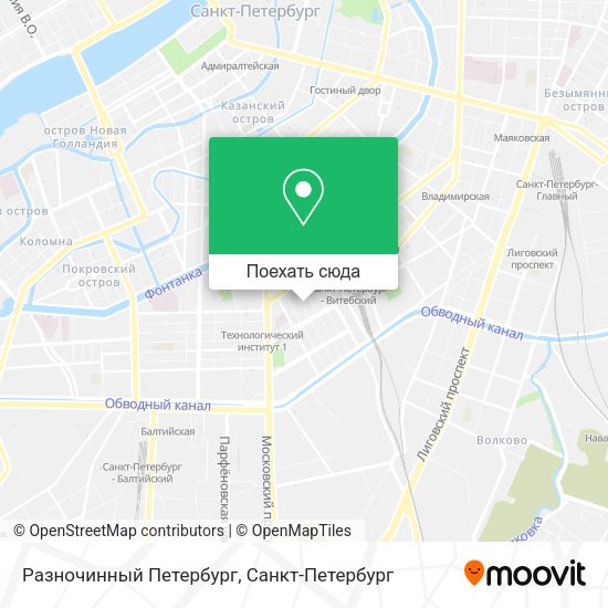 Карта Разночинный Петербург