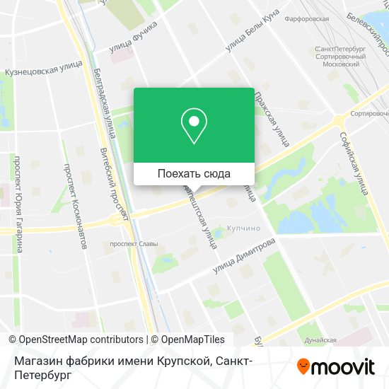 Карта Магазин фабрики имени Крупской