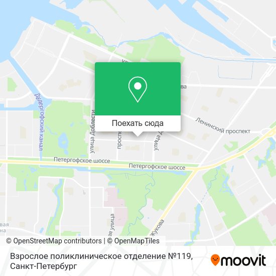 Карта Взрослое поликлиническое отделение №119