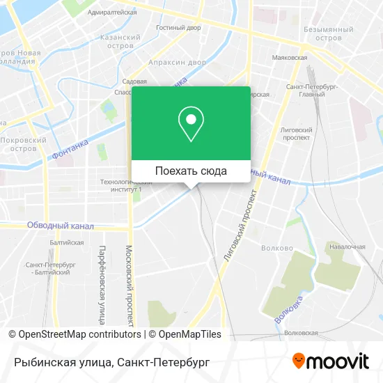 Карта Рыбинская улица