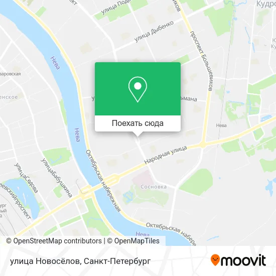 Карта улица Новосёлов