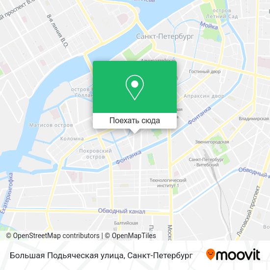 Карта спб большая подьяческая улица
