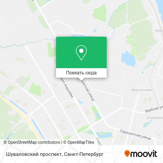 Карта Шуваловский проспект