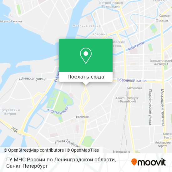 Карта ГУ МЧС России по Ленинградской области