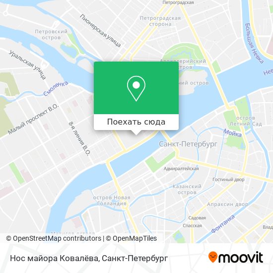 Карта Нос майора Ковалёва