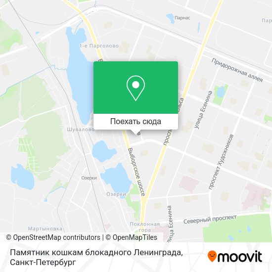 Карта Памятник кошкам блокадного Ленинграда