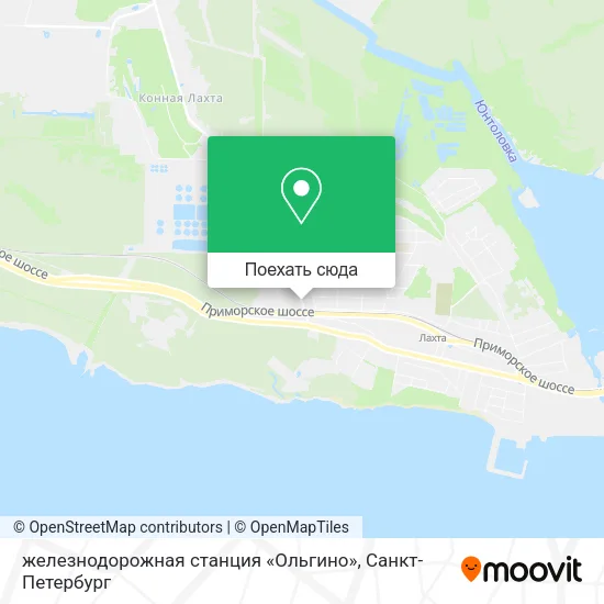 Карта железнодорожная станция «Ольгино»