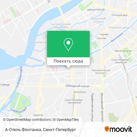 Карта A-Отель Фонтанка