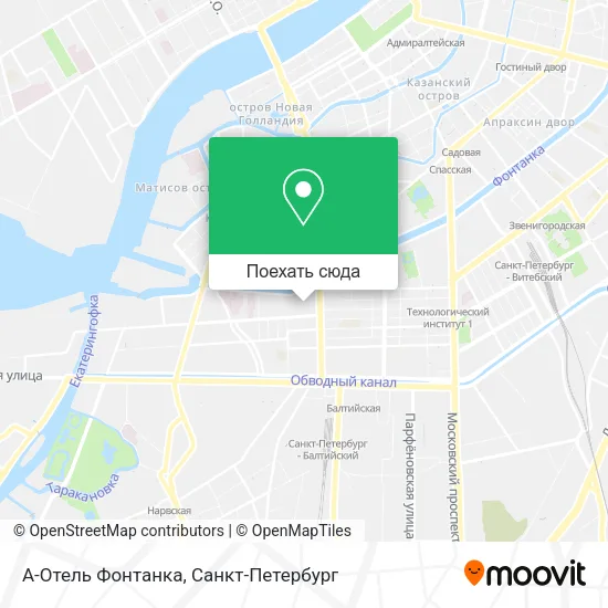 Карта A-Отель Фонтанка