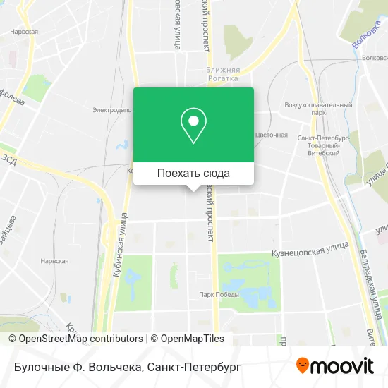Карта Булочные Ф. Вольчека