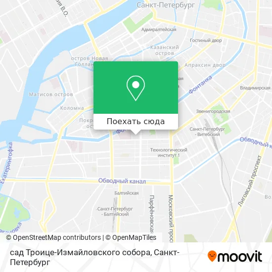 Карта сад Троице-Измайловского собора