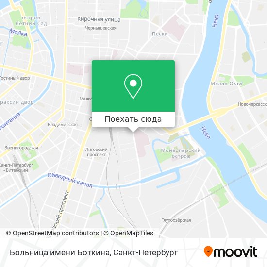 Карта Больница имени Боткина