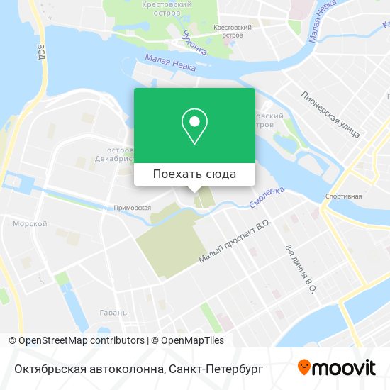 Карта Октябрьская автоколонна