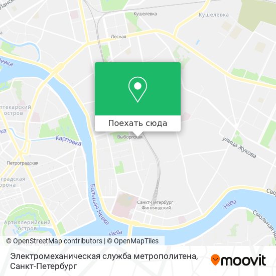 Карта Электромеханическая служба метрополитена