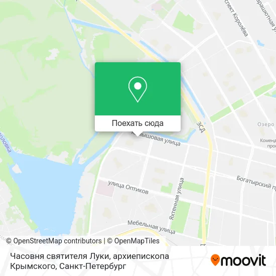Карта Часовня святителя Луки, архиепископа Крымского