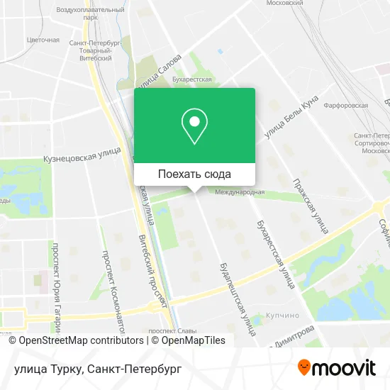 Карта улица Турку