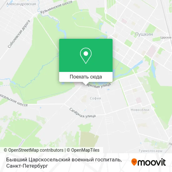Карта Бывший Царскосельский военный госпиталь