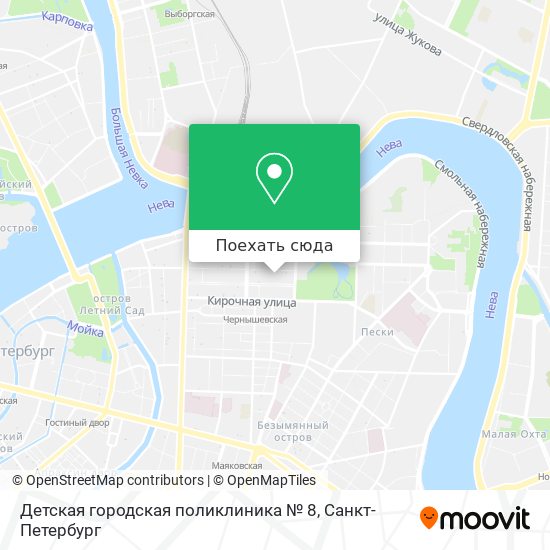 Карта Детская городская поликлиника № 8
