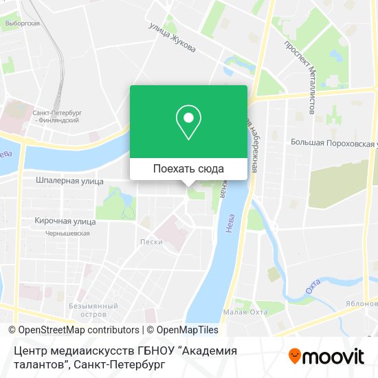 Карта Центр медиаискусств ГБНОУ “Академия талантов”
