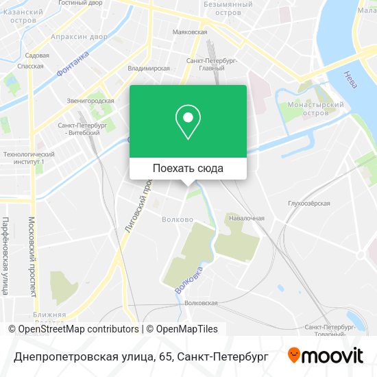 Карта Днепропетровская улица, 65