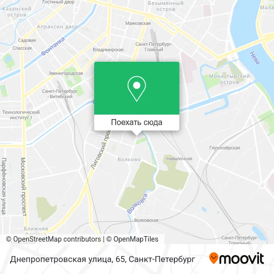 Карта Днепропетровская улица, 65