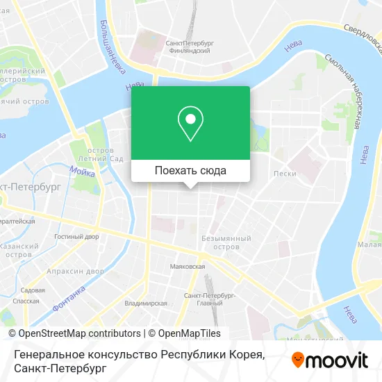 Карта Генеральное консульство Республики Корея