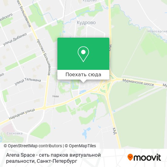 Карта Arena Space - сеть парков виртуальной реальности
