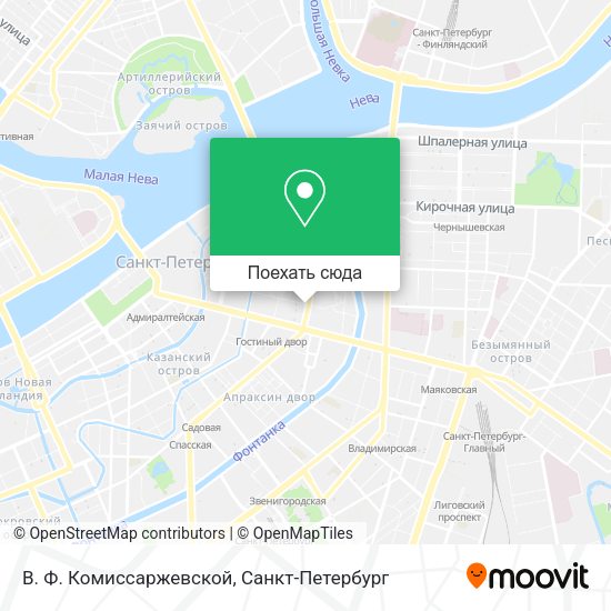 Карта В. Ф. Комиссаржевской