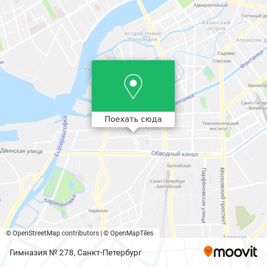 Карта Гимназия № 278