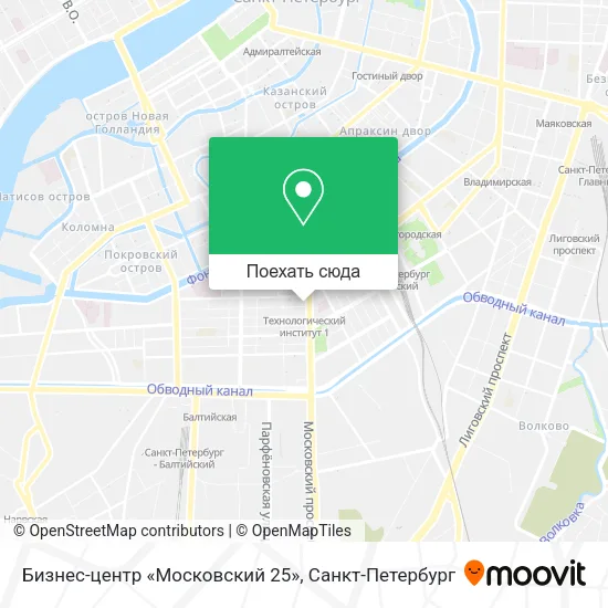 Карта Бизнес-центр «Московский 25»