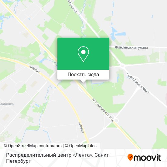 Карта Распределительный центр «Лента»