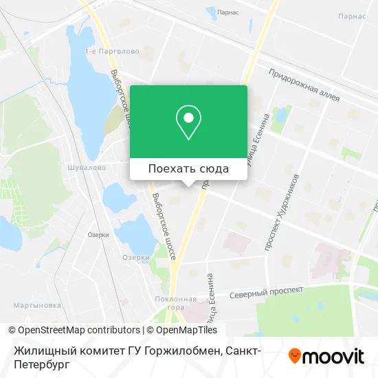 Карта Жилищный комитет ГУ Горжилобмен